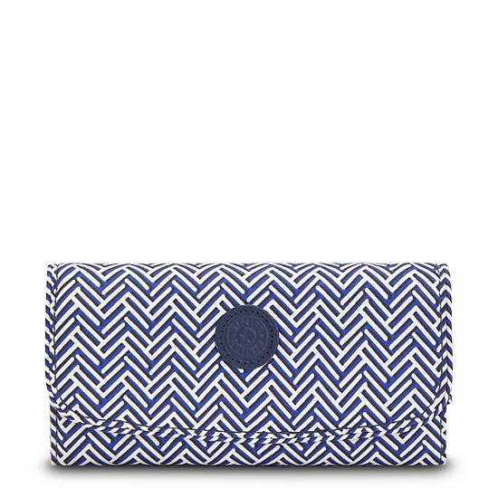 Kipling Money Land Printed Snap Wallet Pung Blå | DK 2181QM